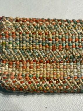 Sfera Boho Woven Clutch with Tassel Accent